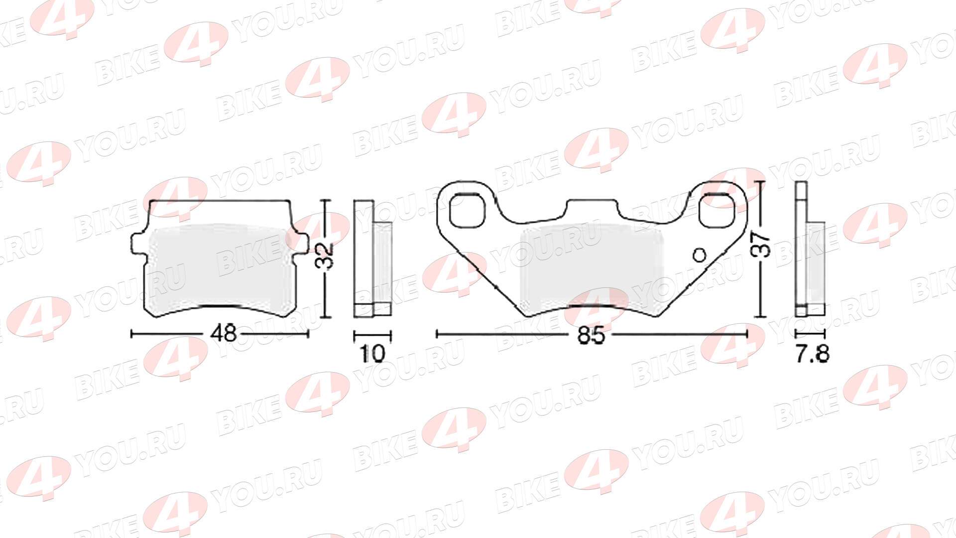 Колодки тормозные дисковые  №5 медные