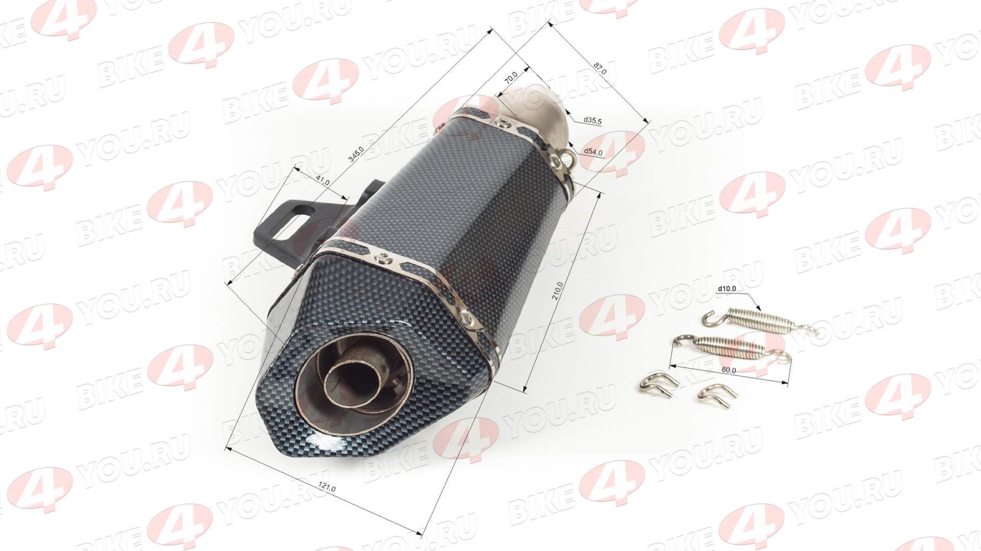 Глушитель AKRAPOVIC №10 карбон